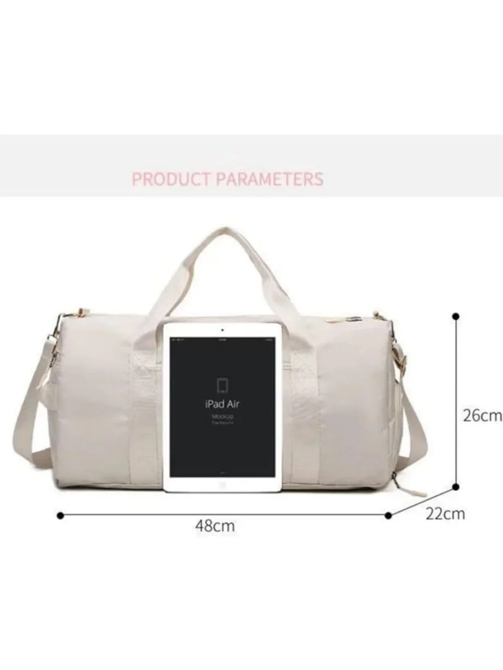 Unisex Travel Tote Bag with Shoe Compartment | Gym, Weekend, Overnight Duffel